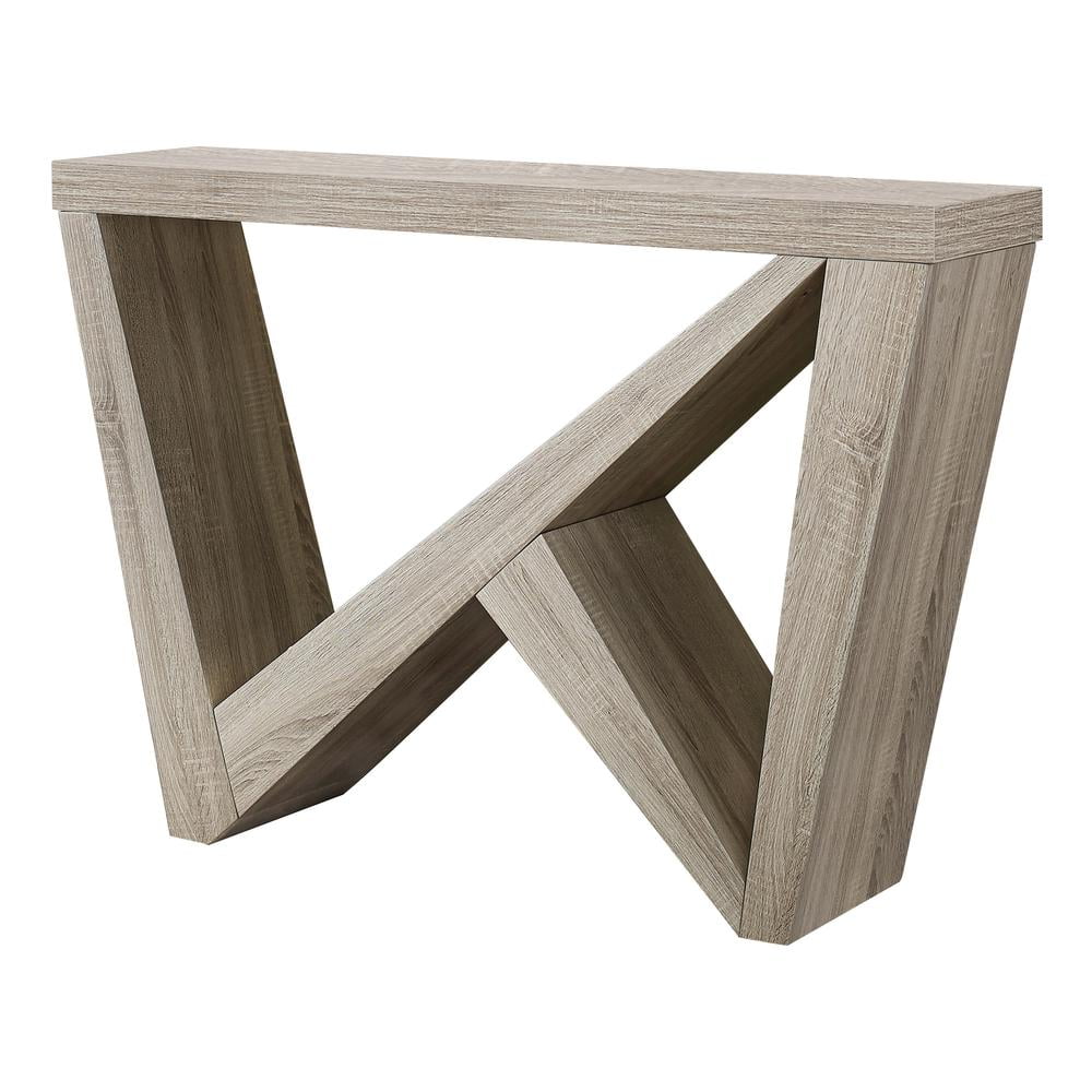 Gray Wood Modern Rectangular Console Table