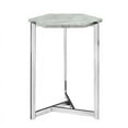 thumbnail image 1 of Monarch Specialties Accent Table - Hexagon, Grey Cement, Chrome Metal, 1 of 3