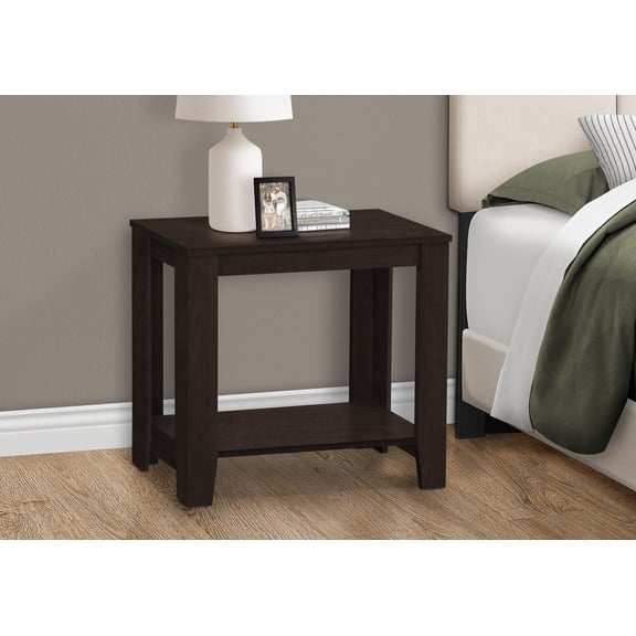 Monarch Specialties Accent Table, Side, End, Nightstand, Lamp, Living Room, Bedroom, Brown Laminate