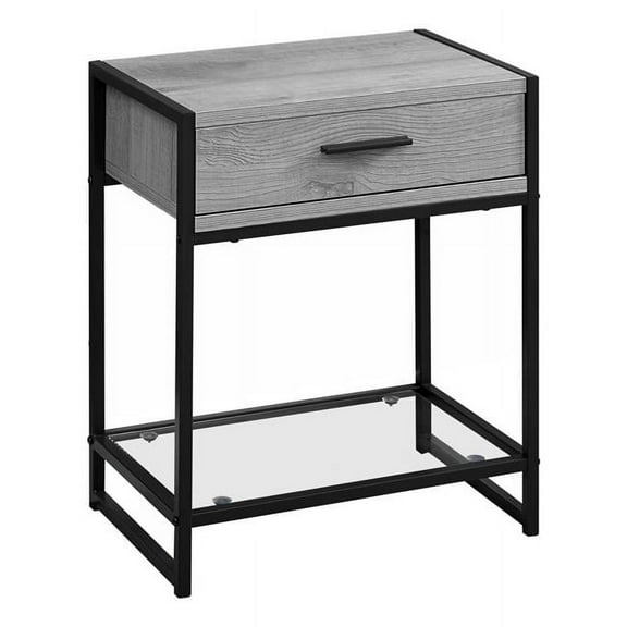Monarch Specialties Accent Table, Side, End, Nightstand, Lamp, Living Room, Bedroom, Grey Laminate