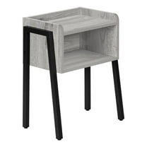 Monarch Specialties Accent Table, Side, End, Nightstand, Lamp, Living Room, Bedroom, Grey Laminate