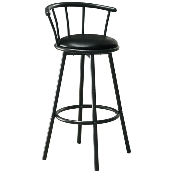 Monarch Specialties Barstool 2Pcs, 36"H, Swivel, Black Metal