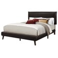 thumbnail image 1 of Monarch Specialties Bed - Queen Size, Brown Leather-Look With Wood Legs, 1 of 6