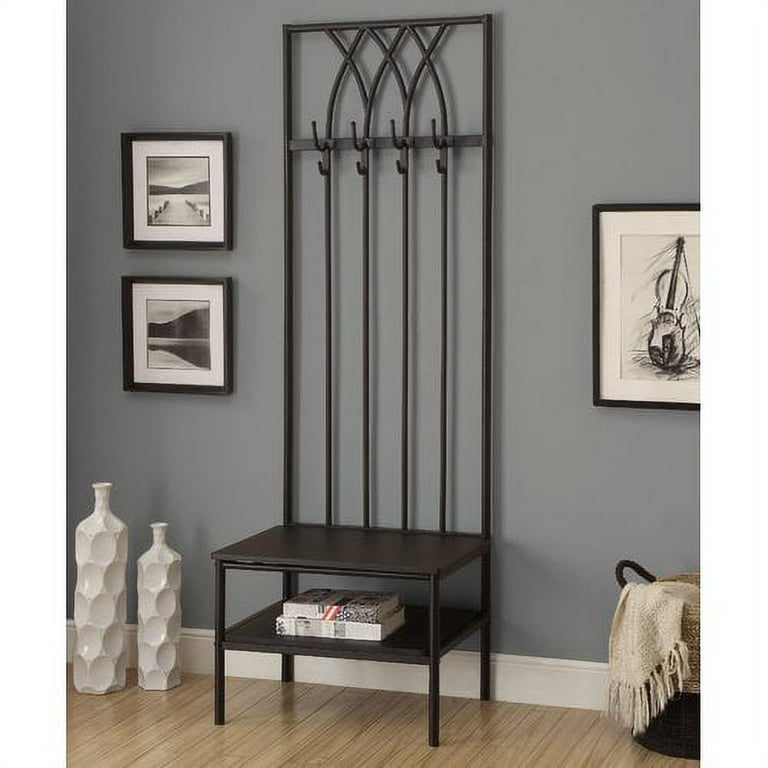 Monarch Hammered Metal Coat Rack, Black