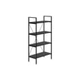 thumbnail image 1 of Monarch Specialties Bookshelf, Bookcase, 4 Tier, 48"H, Office, Bedroom, Black Laminate, Black Metal, 1 of 5