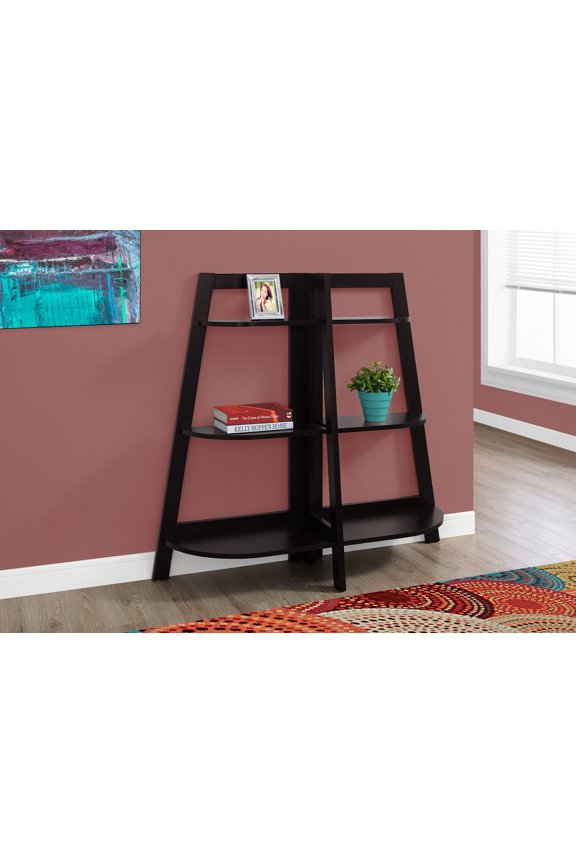 Bookshelf, Bookcase, Etagere, 3 Tier, 48"H, Office, Bedroom, Brown Laminate