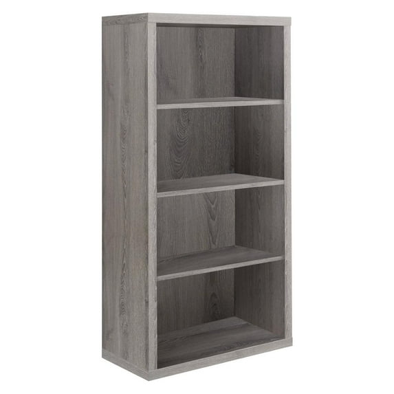 Monarch Specialties Bookshelf, Bookcase, Etagere, 5 Tier, 48"H, Office, Bedroom, Brown Laminate