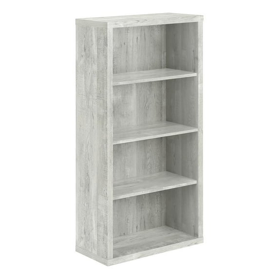 Monarch Specialties Bookshelf, Bookcase, Etagere, 5 Tier, 48"H, Office, Bedroom, Grey Laminate