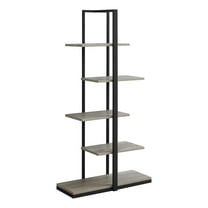 Monarch Specialties Bookshelf, Bookcase, Etagere, 5 Tier, 60"H, Office, Bedroom, Brown Laminate