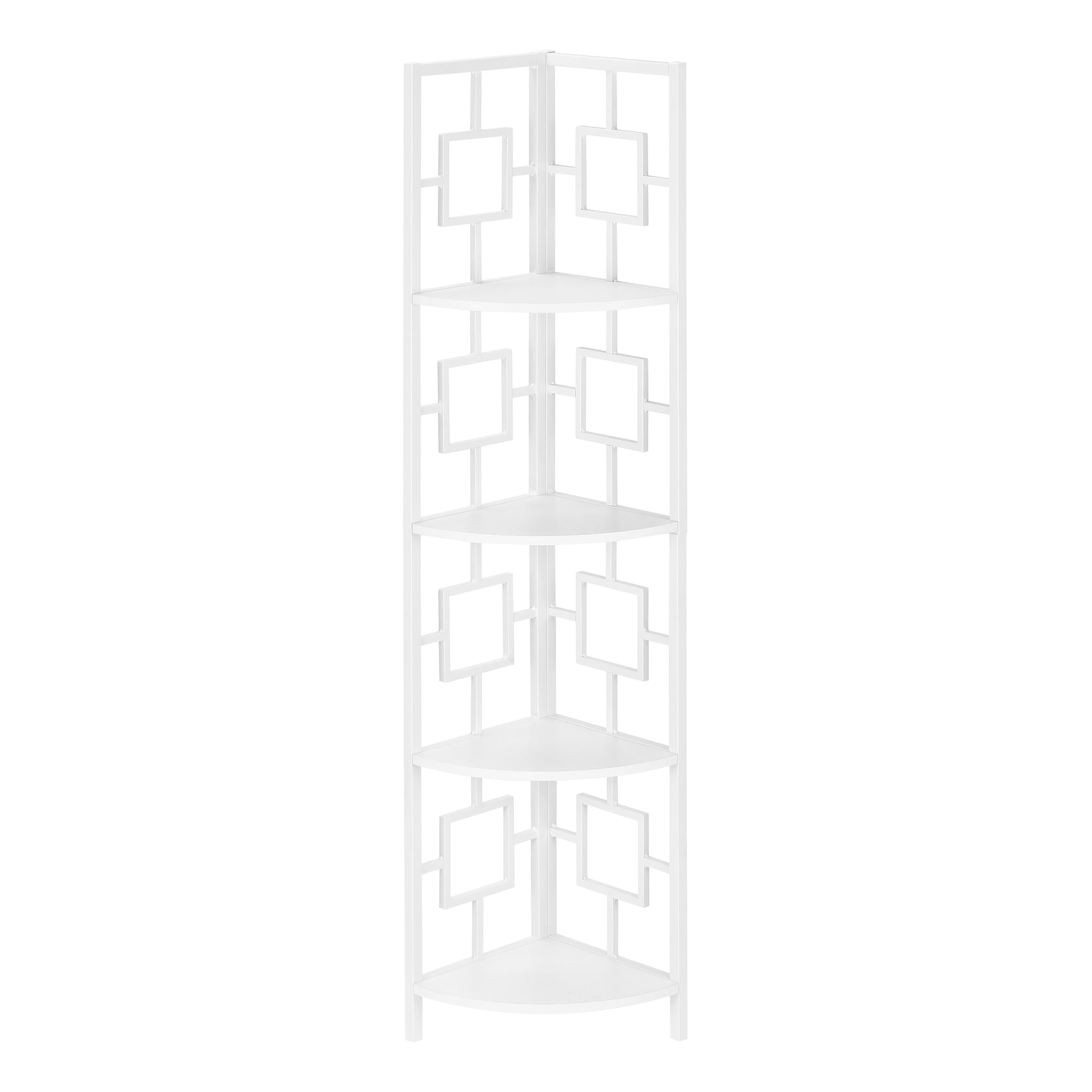 Monarch Specialties Bookshelf, Etagere, Corner, 4 Tier, 62