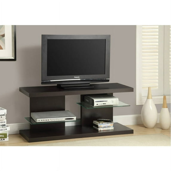 Monarch Specialties Cappuccino Hollow-Core 48"L TV Console