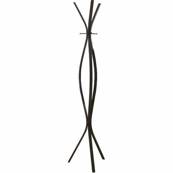 Monarch Specialties Coat Rack, Hall Tree, 3 Hooks, Entryway, 72"H, Bedroom, Brown Metal