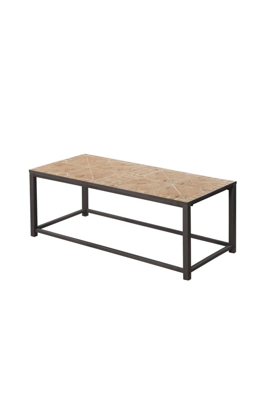 Coffee Table, Accent, Cocktail, Rectangular, Living Room, 42" L, Brown Tile