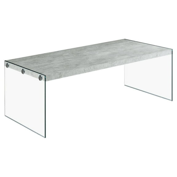 Monarch Specialties Coffee Table, Accent, Cocktail, Rectangular, Living Room, 44"L, Grey Laminate