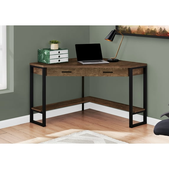 Monarch Specialties Computer Desk, Corner, 1 Storage Drawer, 1 Bottom Shelf Frame, 42"L X 42"W