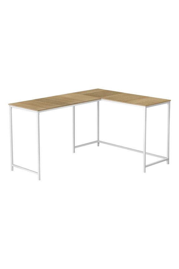 Computer Desk, Corner, 58"L, L Shape, Work, Laptop, Natural Laminate