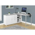 thumbnail image 1 of Monarch Specialties Computer Desk, Corner, 60"L, Work, Laptop, White And Grey Cement-look Laminate, 1 of 4