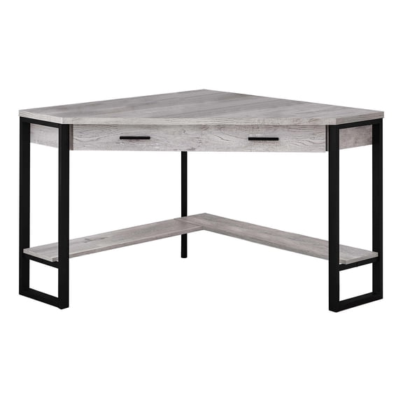Computer Desk Home Office Corner 42"L Work Laptop Metal Grey