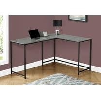 Monarch Specialties Computer Desk, Home Office, Corner, 58"L, L Shape, Work, Laptop, Grey Laminate