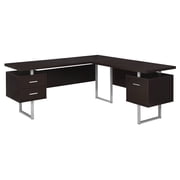 Monarch Specialties Computer Desk, Home Office, Corner, 70L, L Shape, Work, Laptop, Brown Laminate