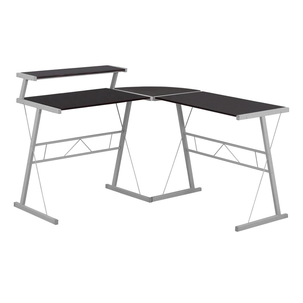 48" Brown and Gray Wood Corner Home Office Desk