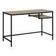 thumbnail image 1 of Computer Desk - 48"L / Dark Taupe / Black Metal, 1 of 4