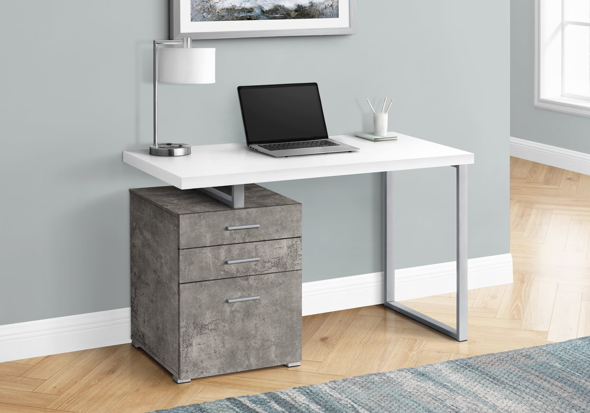 Monarch Specialties Computer Desk Home Office Laptop Storage Drawers 48