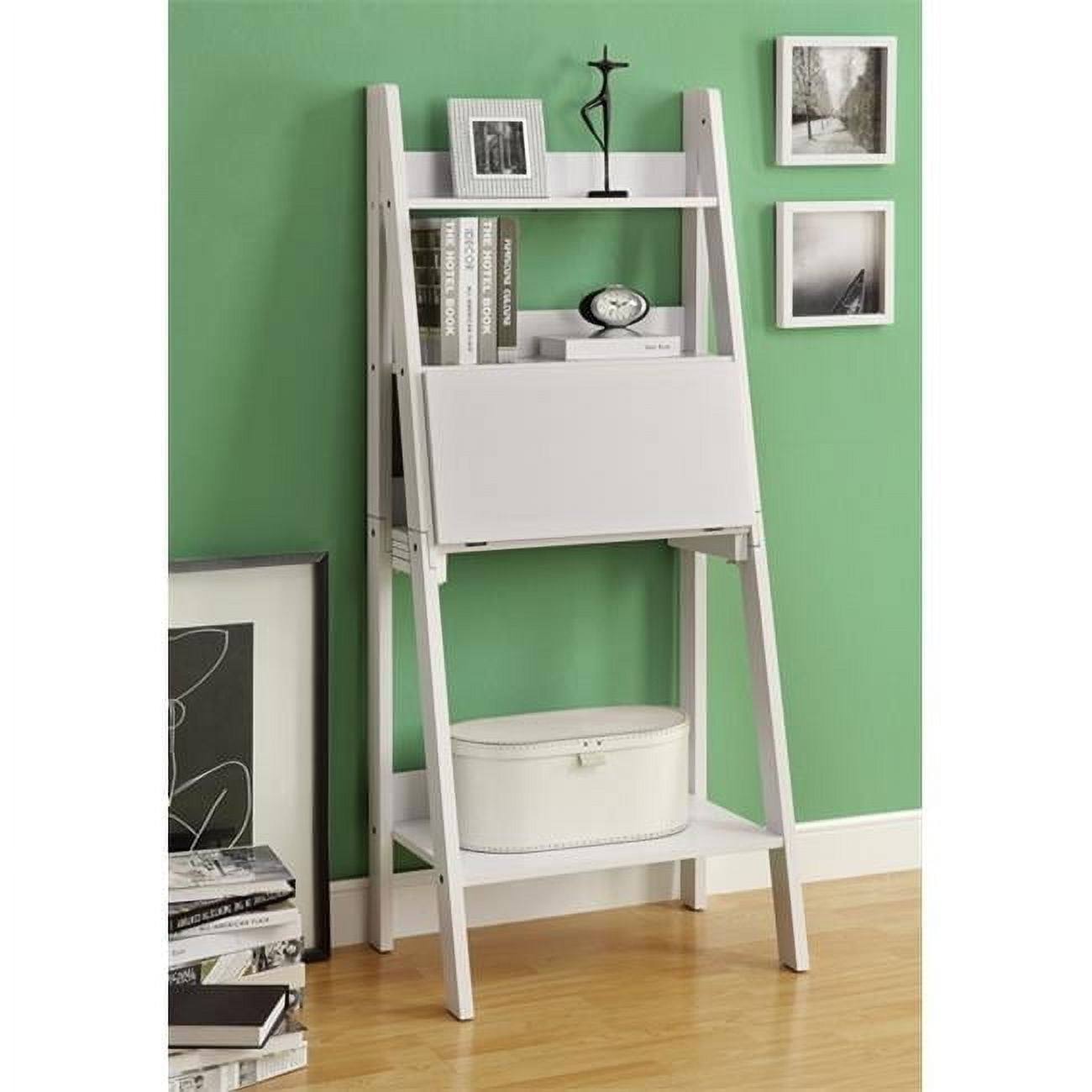 Monarch Specialties Computer Desk Home Office Laptop Leaning 61 H Work White Laminate
