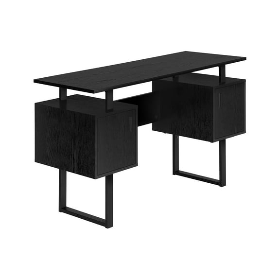 Monarch Specialties - Computer Desk, Home Office, Laptop, Storage, 48"L, Work, Black Laminate