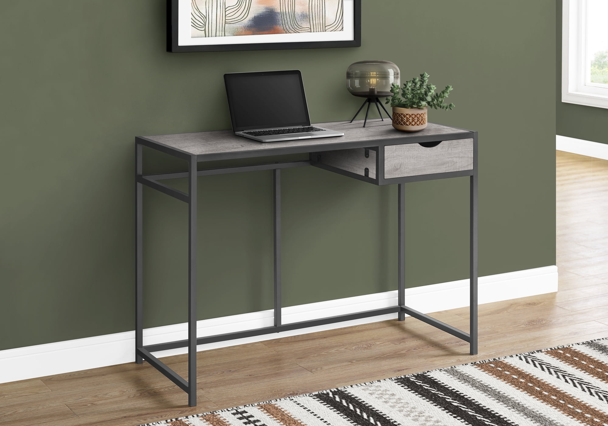 Monarch Specialties Dark Grey Metal Computer Desk