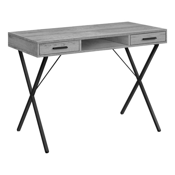 Monarch Specialties Computer Desk, Home Office, Laptop, Storage Drawers, 42"L, Work, Grey Laminate