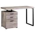thumbnail image 1 of Contemporary Home Living 47.25" Taupe Gray and Black Contemporary Rectangular Computer Desk with, 1 of 4