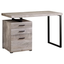 Contemporary Home Living 47.25" Taupe Gray and Black Contemporary Rectangular Computer Desk with