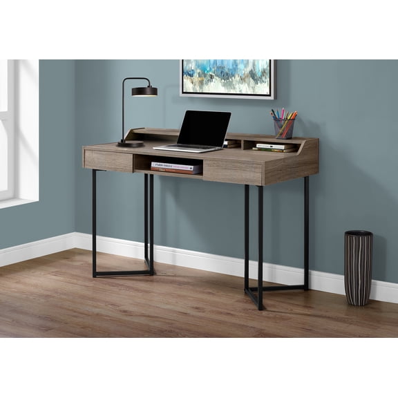 Monarch Specialties Computer Desk, Home Office, Laptop, Storage Drawers, 48"L, Work, Brown Laminate