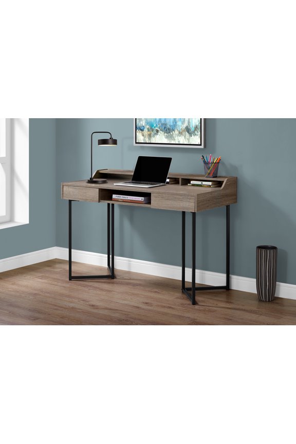 Computer Desk, Home Office, Laptop, Storage Drawers, 48"L, Work, Brown Laminate