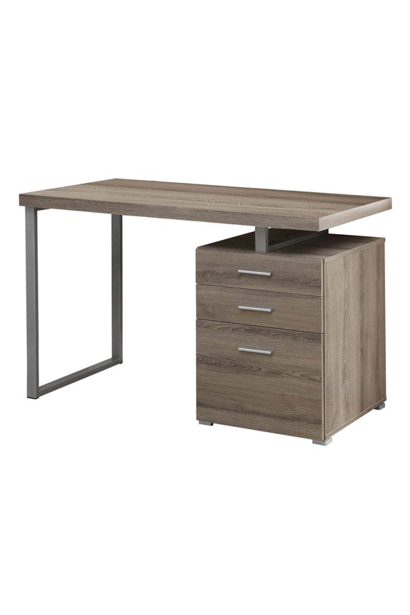 Computer Desk, Home Office, Laptop, Storage Drawers, 48"L, Work, Brown Laminate
