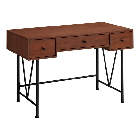 Monarch Specialties Computer Desk, Home Office, Laptop, Storage Drawers, 48"L, Work, Brown Laminate