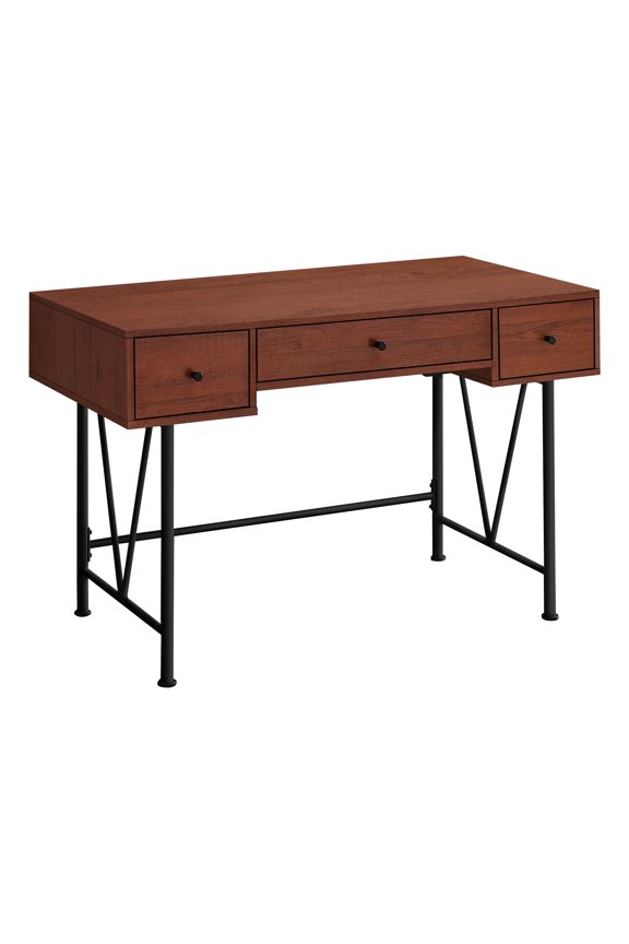 Computer Desk, Home Office, Laptop, Storage Drawers, 48"L, Work, Brown Laminate
