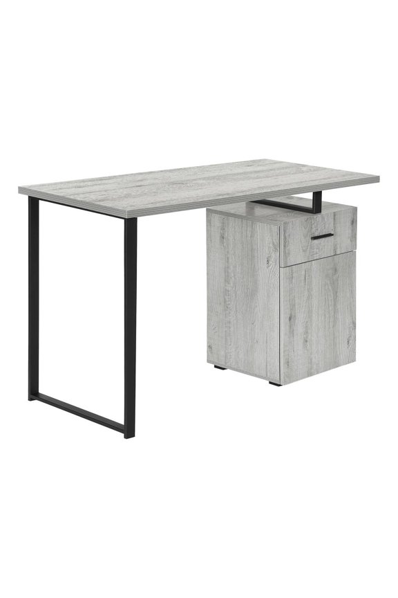 Computer Desk, Home Office, Laptop, Storage Drawers, 48"L, Work, Grey Laminate