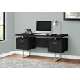 thumbnail image 1 of Monarch Specialties Computer Desk, Home Office, Laptop, Storage Drawers, 60"L, Work, Black Laminate, 1 of 4