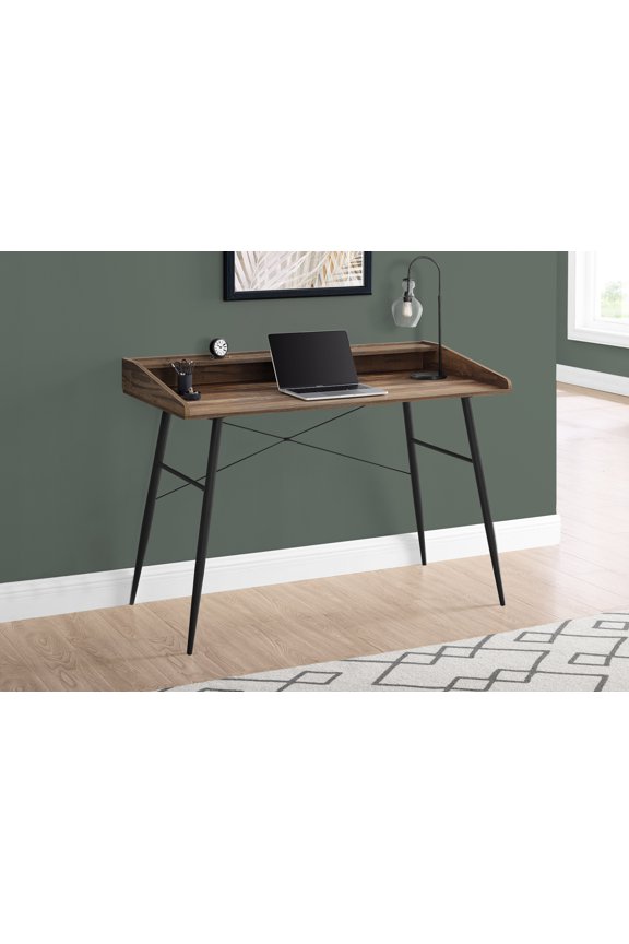 Computer Desk, Home Office, Laptop, Storage Shelves, 48"L, Work, Brown Laminate