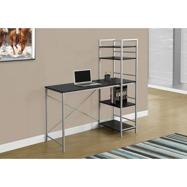 Monarch Specialties Computer Desk, Home Office, Laptop, Storage Shelves, 48"L, Work, Brown Laminate