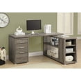 thumbnail image 1 of Monarch Specialties Computer Desk, L-Shaped, Corner, 3 Drawers 2 Open Shelves 3 Cubbies, 60"L X 47"W, 1 of 4