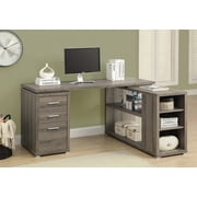 Monarch Specialties Computer Desk, L-Shaped, Corner, 3 Drawers 2 Open Shelves 3 Cubbies, 60"L X 47"W