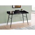 thumbnail image 1 of Monarch Specialties Computer Desk, Small Hutch, 2 Storage Cubbies, 1 Shelf, 48"L, Black Marble-Look, 1 of 4