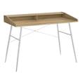 thumbnail image 1 of Contemporary Home Living 47.25" Natural Brown and White Wood Look Rectangular Computer Desk with, 1 of 4
