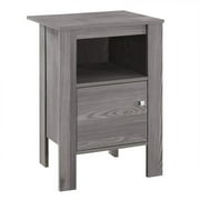 Monarch Specialties Contemporary Accent Rectangular Side End Table, Gray