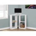 thumbnail image 1 of Monarch Specialties Corner Computer Desk with Shelves, White Finish, 1 of 2