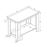 Monarch Specialties Dark Taupe Reclaimed-Look Accent Side Table