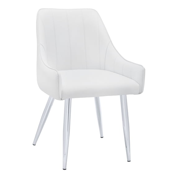 Monarch Specialties Dining Chair, Set Of 2, Side, Upholstered, Kitchen, Dining Room, PU, Metal